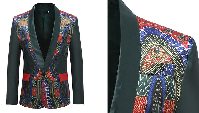 Men's Ethnic Long Sleeve Suit Jacket - 4 Colours & 4 Sizes