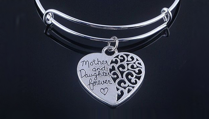 Silver Plated Mother and Daughter Bracelet