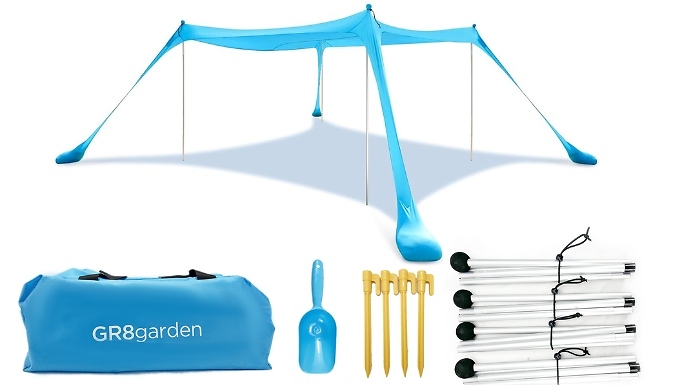 Extra-Large UPF50 Sun Shade Canopy - For 4-6 People!
