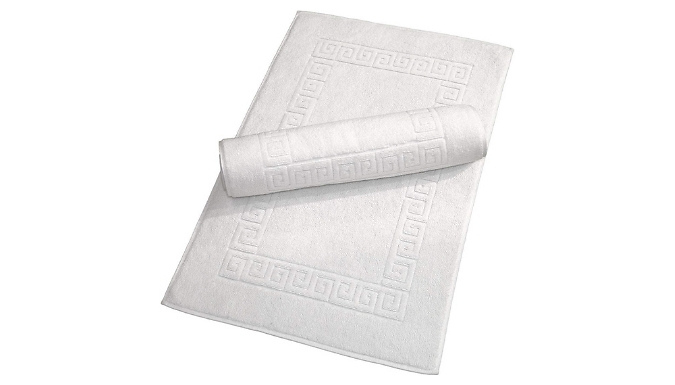 1, 2 or 4-Pack Greek Style Cotton Bathroom Mat - 3 Colours!
