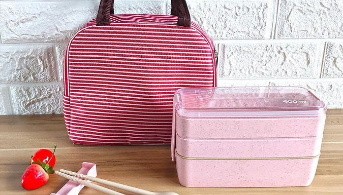 LEITAO 29 Packs Bento Box Kids Adult Lunch Box 1900ML 3 Layer Stackable Lunch  Box with Lunch Bag, Multiple Compartments Bento Box With Built-in Utensil  Set, DIY Accessories, Bags (Pink) - Yahoo Shopping
