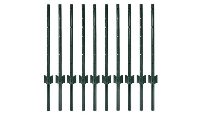 10-Pack of Metal Fence Posts - 3 Sizes!