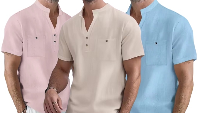 Men's Short-Sleeve Casual Shirt - 5 Colours, 5 Sizes!