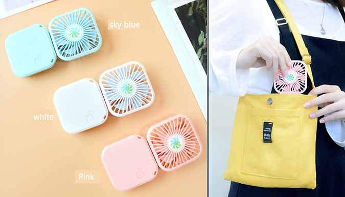 Rechargeable & Foldable Mini Fan - 3 Colours