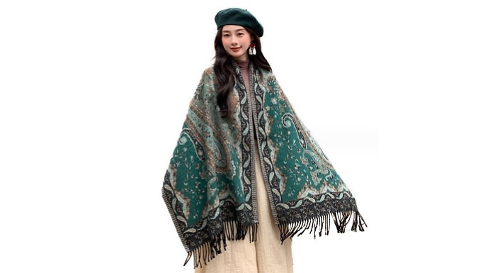 Oversized Tassel Shawl Scarf - 2 Colours