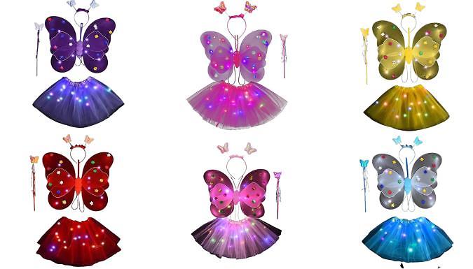 Princess Skirt with Luminous Wings set - 6 Colours