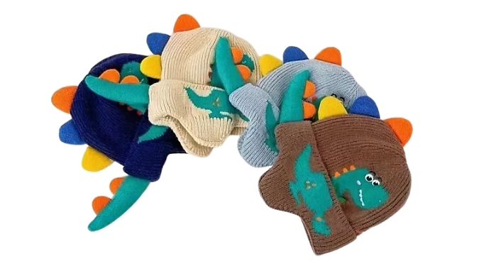 Kids Cute Dinosaur Knitted Hat - 4 Colours