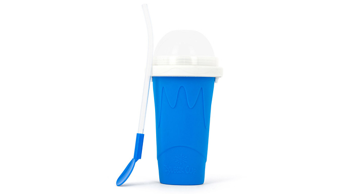 400ml Silicone Smoothie Cup with Spoon Straw - 4 Colours