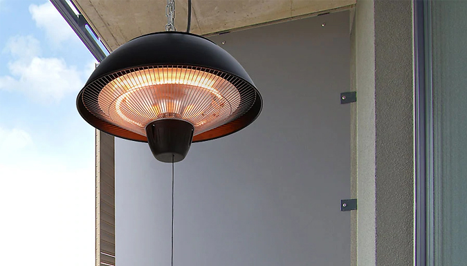 Electric Patio 2-Mode Hanging Heater Lamp