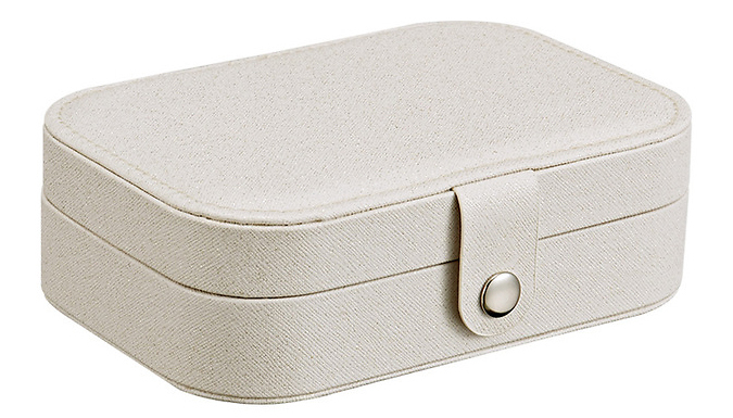 Faux-Leather Jewellery Storage Box - 2 Colours