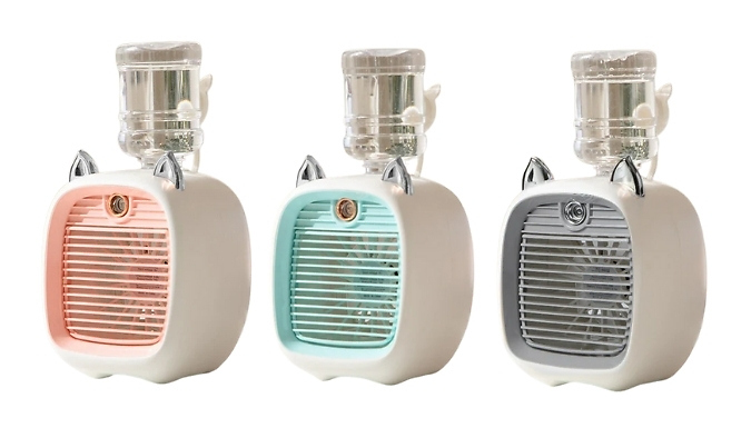 Portable Mini Air Cooler Fan with Humidifier - 3 Colours!