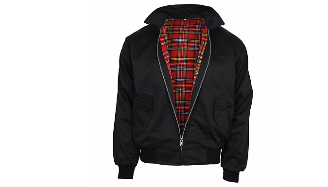 Men's Tartan Lined Harrington Jacket - 5 Sizes & 3 Colours