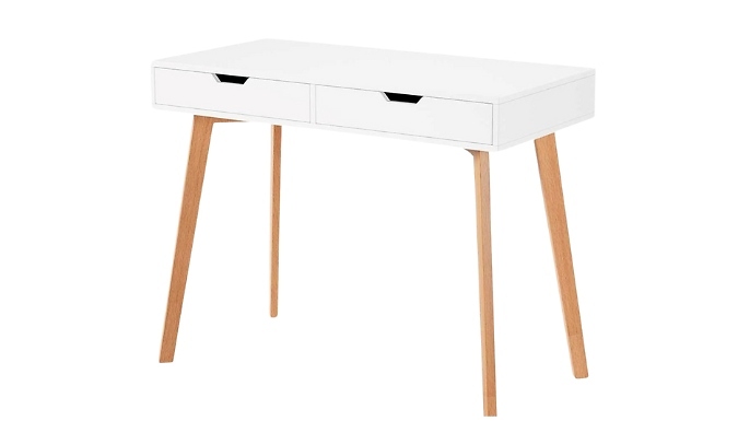 Double Draw Wooden Desk