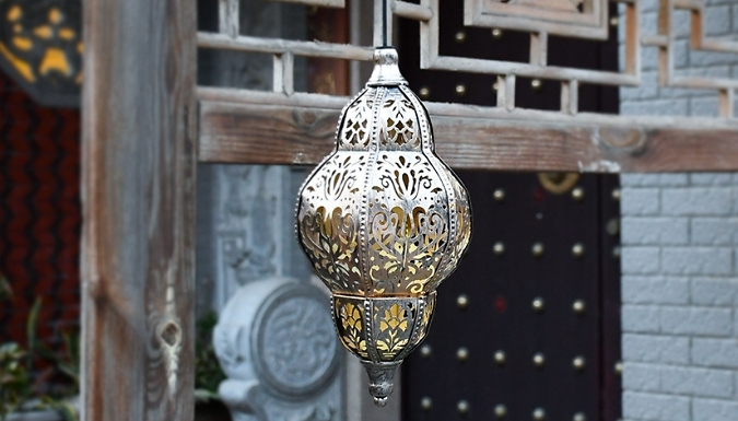 Moroccan-Style Solar Lantern - 2 Styles