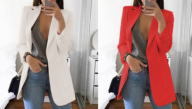 Women's Casual Blazer - 7 Colours & 6 Sizes at Go Groopie