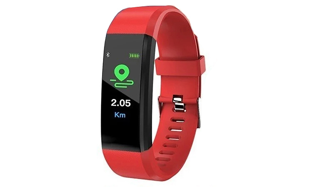 Bluetooth 115-Plus Waterproof Smartwatch Fitness Tracker - 5 Colours