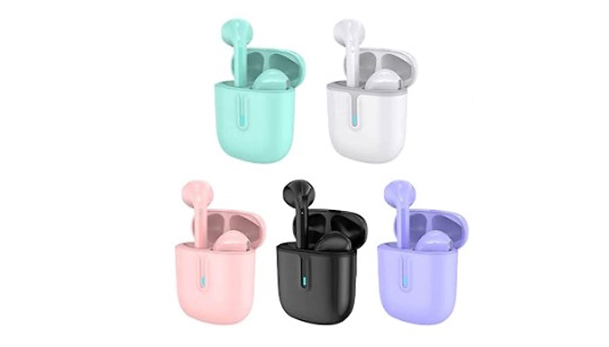 Go Groopie Obero Wireless Bluetooth-Compatible Earbuds with Charging Case - 5 Colours