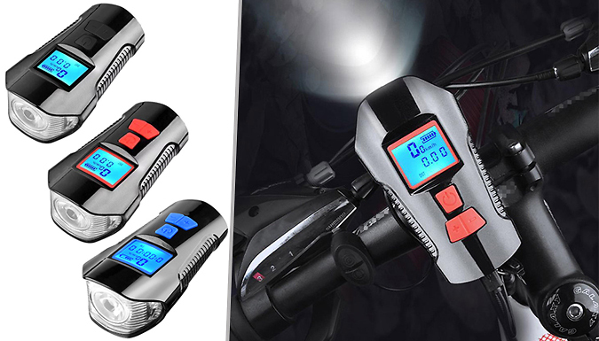 SecretStorz 2-in-1 USB Bicycle Handlebar Light & Bell - 3 Colours