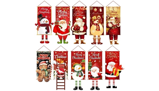 Hanging Christmas Banner Flags - 11 Designs