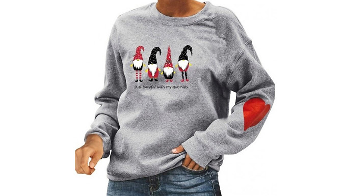Christmas Gonk Round-Neck Sweatshirt - 5 Colours & 6 Sizes from Go Groopie IE