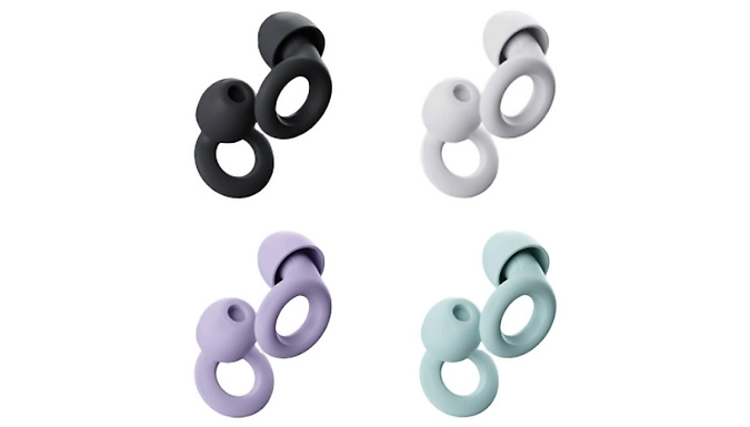 4 Pairs of Silicone Earplugs - With 16 Pairs of Earplug Cap Replacements. at Go Groopie