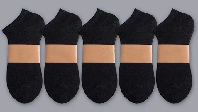 5, 10 or 20-Pairs Men's Cotton Breathable Trainer Socks - 3 Colours