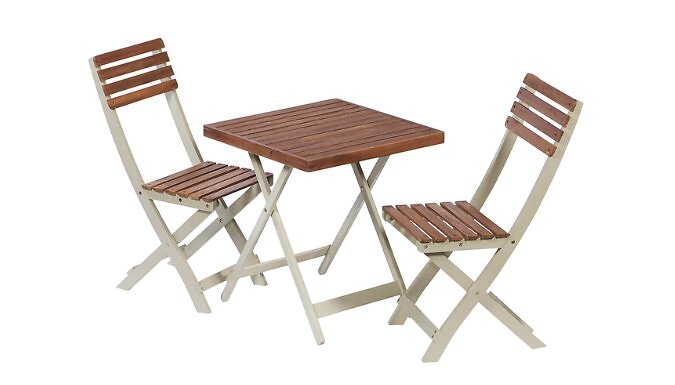 3-Piece Burley Hardwood Two Tone Bistro Set