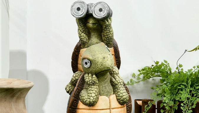 Solar Powered LED Tortoise Garden Ornament