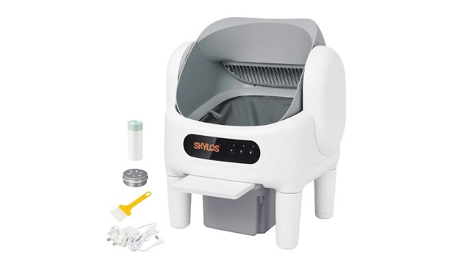 Go Groopie Sello Products Skylos Self-Cleaning Cat Litter Tray - App Controlled!
