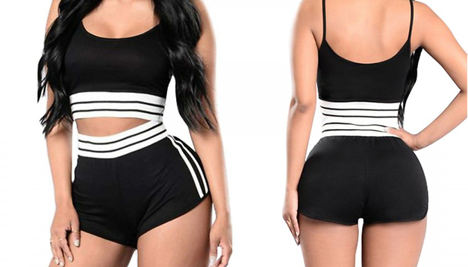 Go Groopie Supertrendinuk Co-ord Sports Bra & Shorts Set - 3 Colours & 3 Sizes