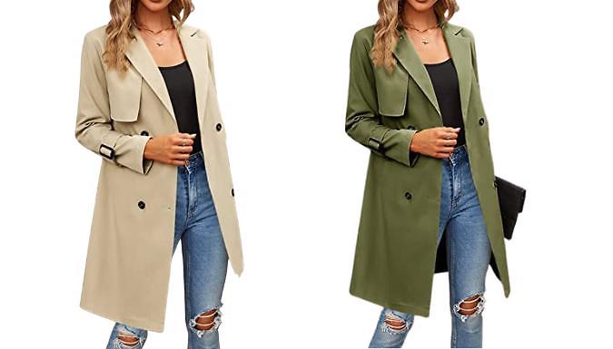 Double Breasted Trench Coat - 4 Colours, 4 Sizes