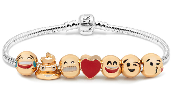 3D Fun Faces Charm Bracelet