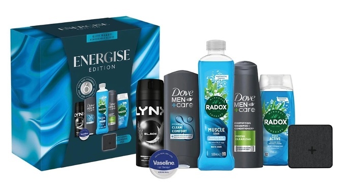 Radox, Dove Men, Lynx & Vaseline Energise Gift Set - Buy 1, 2, 3 or 4!