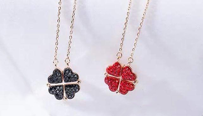 2-in-1 Heart Clover Pendant Necklace - 4 Designs