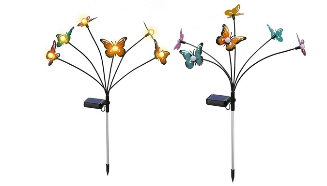 Solar-Powered Butterfly Decorative Garden Lamp - 2 Colours