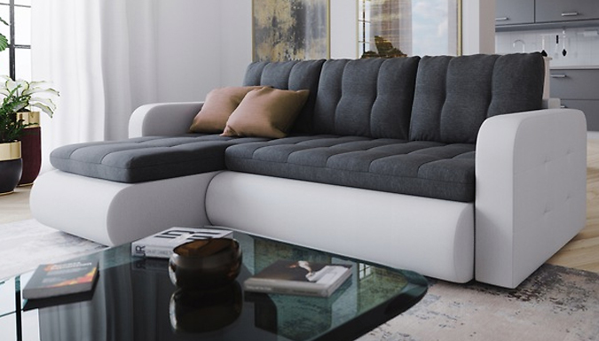 Vera Corner Sofa Bed Dark Grey color - Idea Workmate