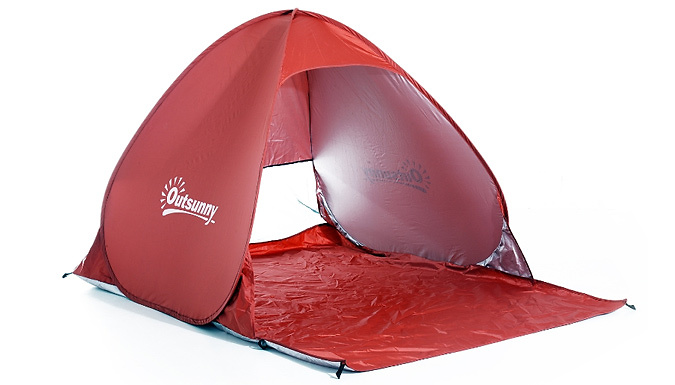 Outsunny Pop-up Portable Beach Tent at Go Groopie