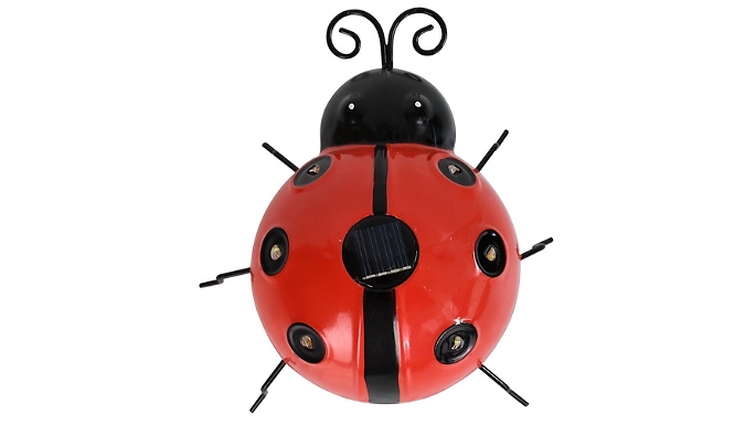 1, 2 or 4-Pack of Outdoor Solar Ladybird Garden Lights - 2 Lighting Options!