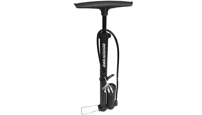 BENSON Universal Bicycle Pump with Analogue Gauge