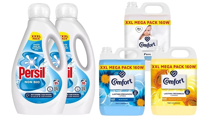 Persil Non Bio Liquid Detergent with Comfort Fabric Conditioner