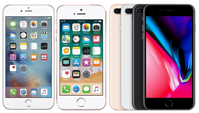 Apple iPhone SE, 6, 7, 8 or 8 Plus - 5 Colours & 4 Memory Options