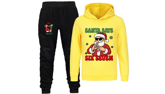 Kids Six-Seven Christmas Hoodie or Tracksuit Set - 9 Colours, 8 Sizes!