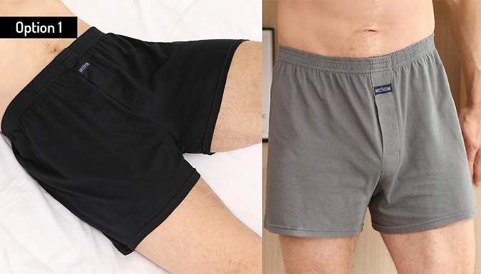 2-Pack or 4-Pack Solid Colour Boxers - 3 Options, 5 Sizes