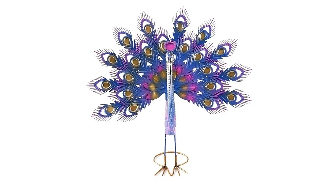 Metal Peacock Statue - 2 Sizes