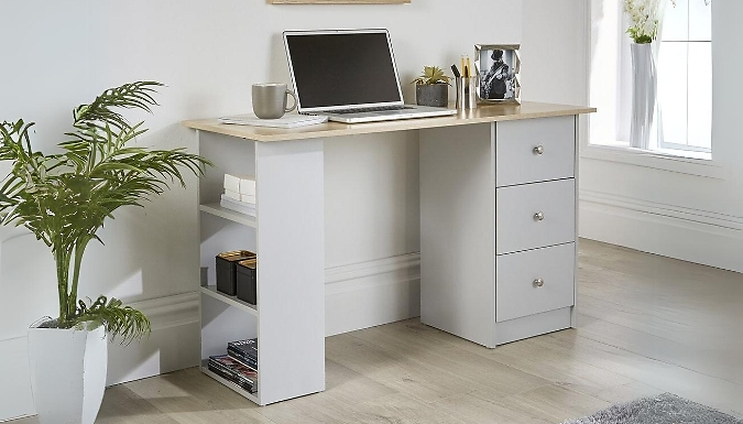 Camden 3-Drawer Computer Desk - 2 Colours