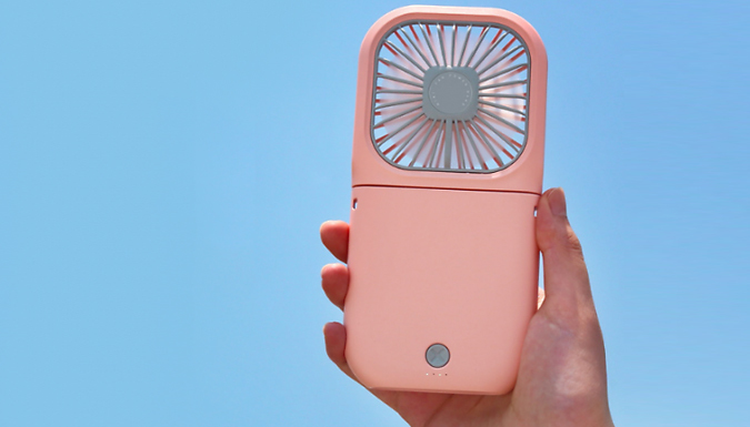 Portable Fan With Power Bank - 4 Colours