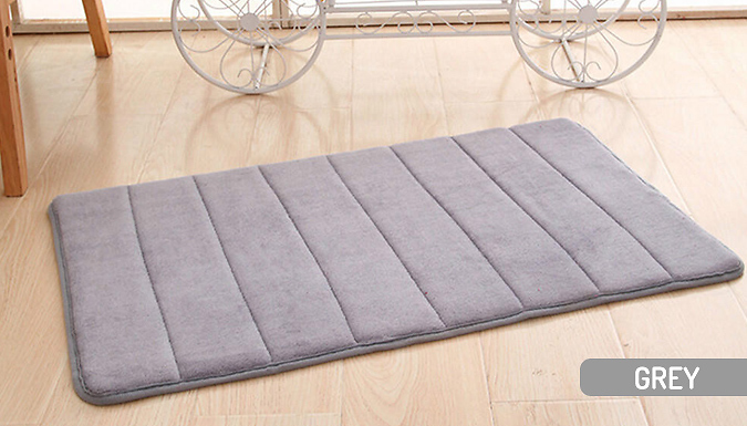 1, 2 or 4 Memory Foam Slip-Resistant Rugs - 10 Colours