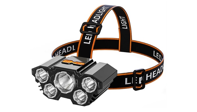 USB Rechargeable Ultra Bright Head Flashlight