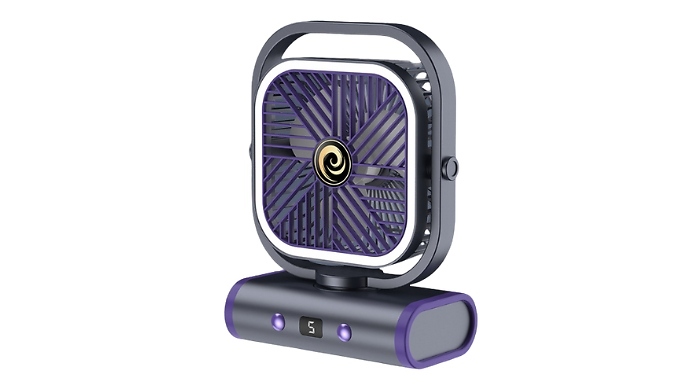 USB Wall Fan with Adjustable Lighting - 2 Colours