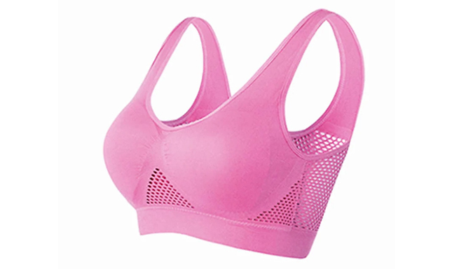 Wire-Free Stretchy Sports Bra – 5 Colours & 6 Sizes Deal Price £12.99